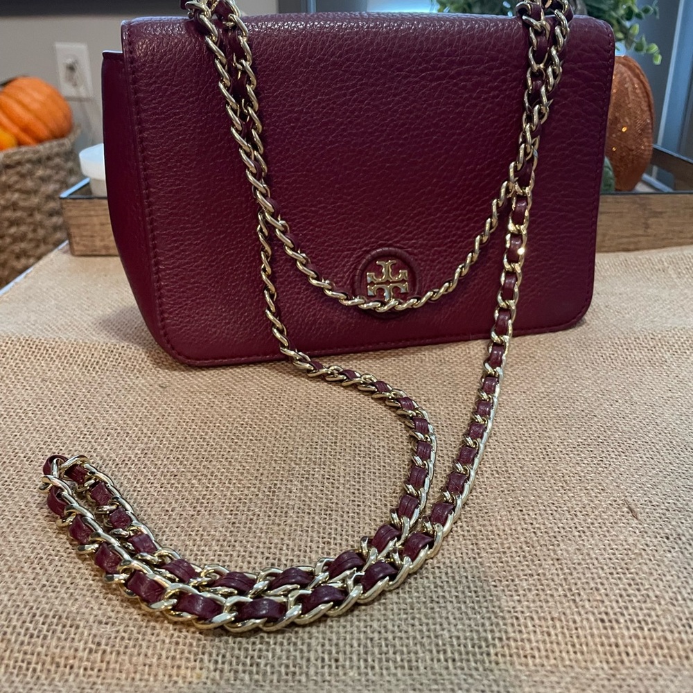 Tory Burch Burgundy Chain Shoulder Bag